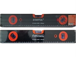 Уровень 400мм магнитный STARTUL PROFI (ST2560-040M) (угл 90° 180° 45°, фрезерованная поверность, 1 поворотный глазок, линейка на корпусе) 10657