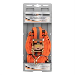 Ремень багажный с крюками, 0.038 х 10 м, храповой механизм Automatic Stels 11280