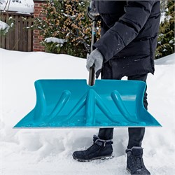 Лопата для уборки снега пластиковая Luxe, 500 х 325 х 1300 мм, металлопластиковый черенок, Palisad 11298