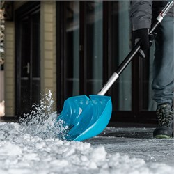Лопата-скрепер для уборки снега, полипропилен, 460х320х1300 мм, алюминиевый черенок, ПВХ, LUXE Palisad 11308