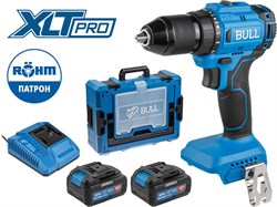Аккум. дрель-шуруповерт BULL SR 1803 Xcase XLTpro БЕСЩЕТ., 2x4 А*ч, 18 В, 45 Н*м, БЗП 13 мм 11368