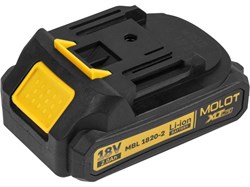 Аккумулятор MOLOT MBL 1820-2 XLT Lite (18 В, 2 А*ч, совместим с WORTEX XLT) 11406