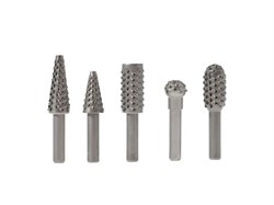 Набор борфрез (шарошек) по дереву, 5 шт KRANZ 11499