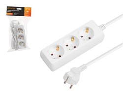 Удлинитель 3м (3 роз., 2,2кВт, с/з, ПВС 3х0,75) Юпитер 11547