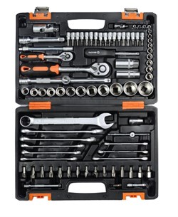 Набор инструментов, 1/2" , 1/4" , CrV, пластиковый кейс 82 предмета Вихрь 11669