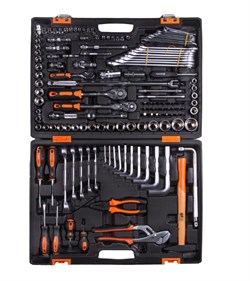 Набор инструментов, 1/2", 1/4", CrV, в кейсе 142 предм Вихрь 11672