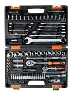 Набор инструментов АВТО, 1/2" , 1/4" , CrV, в кейсе 82 предм Вихрь 11674