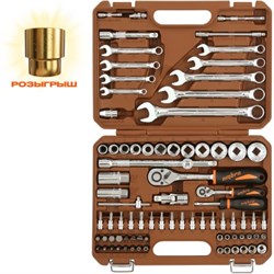 Набор инструмента универсальный 1/4", 1/2"DR с головками торцевыми 12-гранными 1/2"DR, 82 предмета Ombra OMT82S12 11749