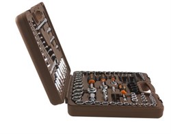 Специальный набор инструмента, торцевые головки 1/4", 3/8", 1/2"DR, 4-32 мм и SAE 5/32"--1-1/4", ударные торцевые головки 1/2"DR, 17-23 мм, 120 предметов Ombra 911120 11765