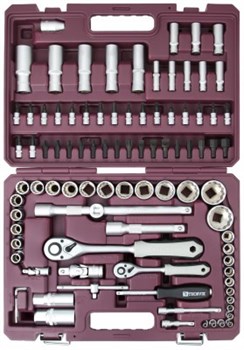 Набор инструмента универсальный 1/4", 1/2"DR с головками торцевыми 12-гранными, 94 предмета Thorvik TS094/12 11789