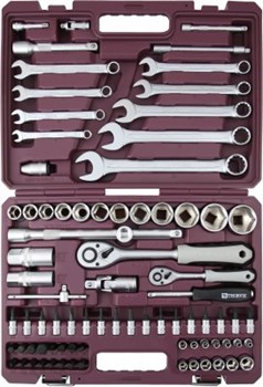 Набор инструмента универсальный 1/4", 1/2"DR, 82 предмета Thorvik TS082 11790