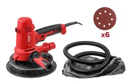 Шлифмашина для стен и потолков WORTEX DG 1885 в кор. 800 Вт, 180 мм, LED, 1200-2300 об/мин (Регул. об., не требуется пылесос, 2.45 кг) 11895