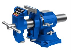 Слесарные тиски ЗУБР Профессионал Эксперт многофункциональные с поворотом в двух плоскостях, 100 мм 32712-100 11954