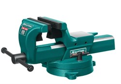 Кованые стальные тиски с регулировкой компенсации люфта KRAFTOOL Forge-130/150 32700-150 11980