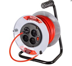 Удлинитель силовой на катушке Ресанта СУ-2х1-30/2 (с выкл., 4 розетки) 12005