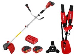 Триммер аккум. WORTEX TB 3036 AT XLT SET БЕСЩЁТ.ДВИГ., 18В+18В, шир.скаш.380/255 мм леска/нож 12419