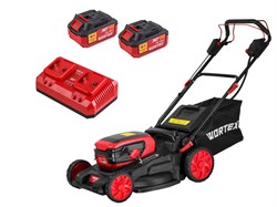 Газонокосилка аккум. WORTEX CLM 4536-4 в кор. XLT SET БЕСЩЁТ.ДВИГ., САМОХОД., 18В+18В, 2х4Ач акб 12644