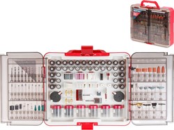 Набор аксессуаров для гравера WORTEX 418 предметов (универсальный) (Цанги: 1,6 мм, 2,4 мм, 3,2 мм) 5144 - фото 34599