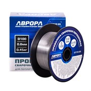 Проволока порошковая АВРОРА E71T-GS d.0.8 мм 0.45кг D100 NO GAS 11259