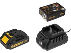Комплект аккумулятор 18В 2 Ач и зарядное устройство MOLOT XLT Lite (MOLOT MFC 2115 + MOLOT MBL 1820-2) 11410
