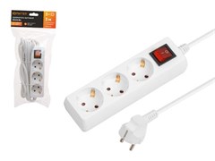 Удлинитель 3м (3 роз., 3,5кВт, с/з, выкл, ПВС 3х1,5) Юпитер 11561