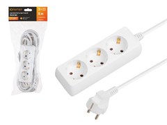 Удлинитель 5м (3 роз., 3,5кВт, с/з, ПВС 3х1,5) Юпитер 11564