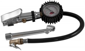 Манометр для контроля давления и подкачки шин с насадкой-удлинителем для г/а, шланг 300 мм Jonnesway AG010038S 11887