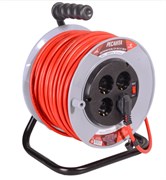 Удлинитель силовой на катушке Ресанта СУ-3х1,5-50/2 (с выкл., 4 розетки) 12011