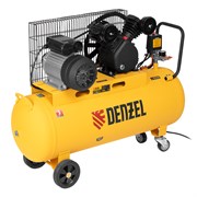 Компрессор воздушный BCV2200/100, ременный привод, 2.2 кВт, 100 литров, 370 л/мин Denzel 4068