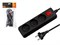 Удлинитель 3м (3 роз., 2,2кВт, б/з, выкл, ПВС 2х0,75) черный, Юпитер 11542