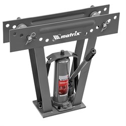 Трубогиб гидравлический, 1/2-2", 12 т, в комплекте с башмаками Matrix 9976