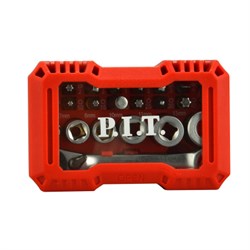 Набор бит и торцевых головок с трещоткой P.I.T. ASET04-0024 (24шт, биты 25мм (16шт), головки (6шт)) 10036