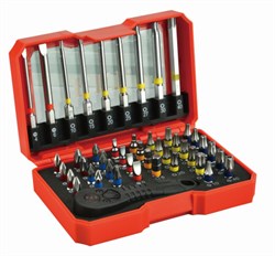 Набор бит с трещоткой P.I.T. ASET04-0046 (46шт, биты 25мм (36 шт), биты 50мм (9 шт), трещотка) 10037