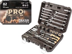 Набор головок и ключей 82пр. 1/4",1/2" PRO STARTUL DAKAR (PRO-082DK) 10558