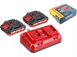 Набор аккумулятор 2х2 А*ч и зарядное устройство 2х2 А WORTEX ALL1 XLT в кор. SET 10734 Набор аккумулятор 2х2 А*ч и зарядное устройство 2х2 А WORTEX ALL1 XLT в кор. SET 10734