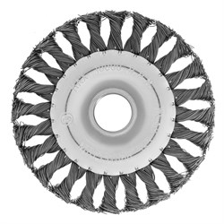 Щетка для УШМ 125 мм, посадка 22.2 мм, плоская, крученая проволока 0.5 мм Matrix 10781