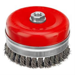 Щетка для УШМ Heavy Duty, 125 мм, М14, "чашка", крученая проволока 0.5 мм Matrix 10786