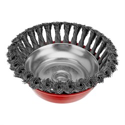 Щетка для УШМ, 150 мм, М14, "чашка", крученая проволока 0.5 мм Matrix 10797