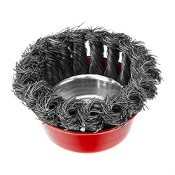 Щетка для УШМ, 75 мм, М14, "чашка", крученая проволока 0.35 мм Matrix 10808