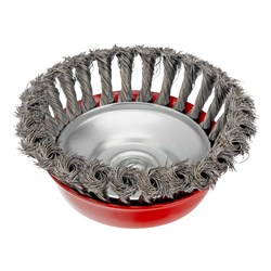 Щетка для УШМ, 125 мм, М14, "чашка", крученая проволока 0.35 мм Matrix 10810