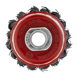 Щетка для УШМ, 65 мм, М14, "чашка", крученая проволока 0.8 мм Matrix 10812