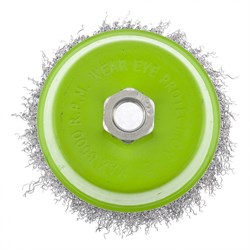 Щетка для УШМ, 100 мм, М14, "чашка", витая проволока Сибртех 10824