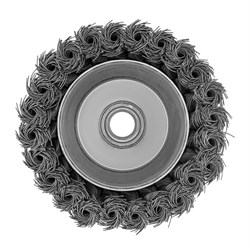 Щетка для УШМ, 100 мм, М14, "чашка", крученая металлическая проволока Сибртех 10832