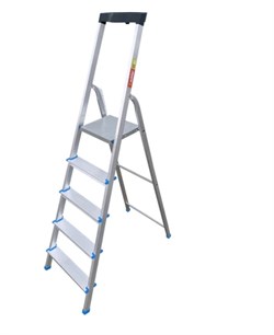 Стремянка алюминиевая LadderBel 5 ступеней с органайзером STR-AL-5T 11110