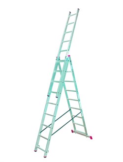 Алюминиевая трехсекционная лестница 3х9 Krause Corda 013392 11116
