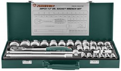 Набор головок торцевых 1/2"DR, 8-34 мм, 28 предметов Jonnesway S04H4728S 12366