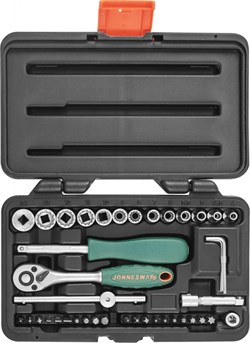 Набор головок торцевых 1/4"DR Super Tech, 41 предмет Jonnesway S68H2141S 12371