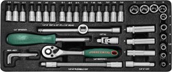 Набор головок торцевых 1/4"DR, 4-13 мм, 41 предмет Jonnesway S04H2141S 12372