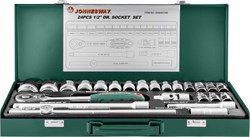 Набор головок торцевых 1/2"DR, 8-34 мм, 24 предмета Jonnesway S04H4724S 12375