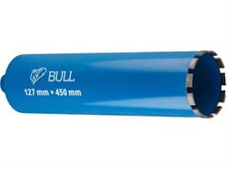 Коронка алмазная d 127мм железобетон BULL, L450мм, мокрое сверление 13381